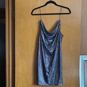Topshop Metallic Mini Dress